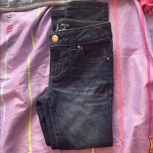 wonder nation Dark Indigo Skinny Jeans with Contrast Stitching